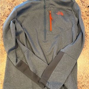 The North Face Gray and Orange Pullover